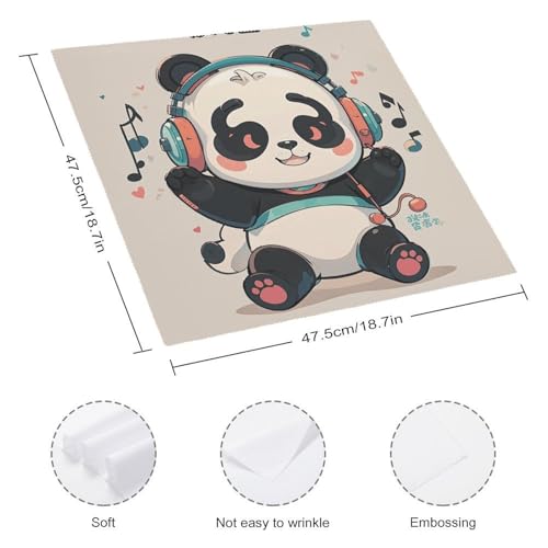 Servilletas de Tela Panda 18.7 x 18.7 Pulgadas Cuadradas miniatura 2