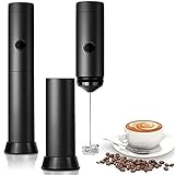 Elektrische Milchschäumer Edelstahl Handbatteriebetriebene Whisk Drink Mixer perfekt for Latte Kaffee Cappuccino Ausgerüstet mit Standplatz, leicht zu reinigen und zu speichern ( Color : As shows )