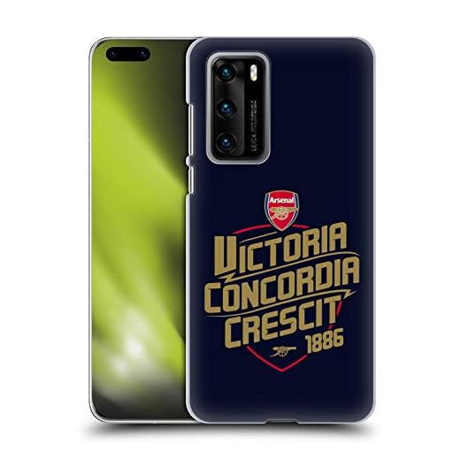 Officiell Arsenal FC Victoria Concordia Crescit typografi hårt bakfodral kompatibel med Huawei P40