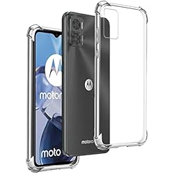 REY Funda Anti-Shock Gel Transparente para Motorola Moto E22 - Motorola Moto E22i, Ultra Fina 0,33mm, Esquinas Reforzadas, Silicona TPU de Alta Resistencia y Flexibilidad