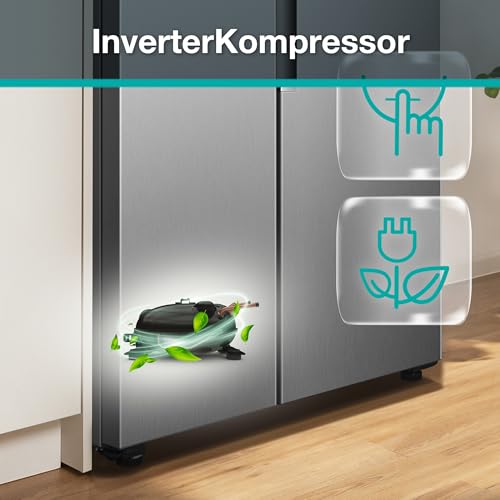 Gorenje NRS917E41BX Kühl-Gefrierkombination/Freistehend/ 544L/ 39dB/ EEK: E/NoFrost Plus/EcoModus/Multiflow 360°/ CrispZone/FastFreeze/(BxHxT): 91,1 × 178,6 × 61,5 cm/Schwarz