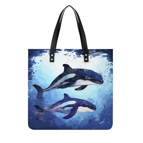 Sac seau souple Orca idée cadeau d'anniversaire sac hobo en cuir vegan
