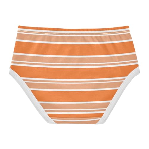 Orange and White Stripe Toddler Girls's Underwear 2T 23009182