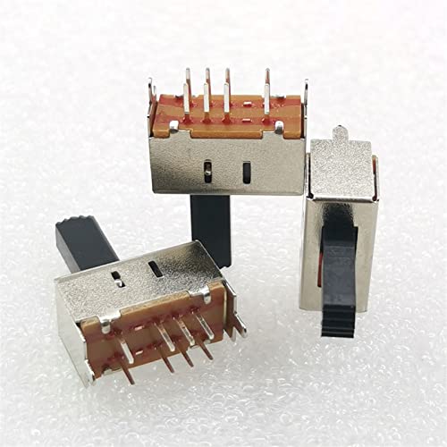 Interrupteurs coulissants 2P3T 8 broches glissière 15 mm - 4