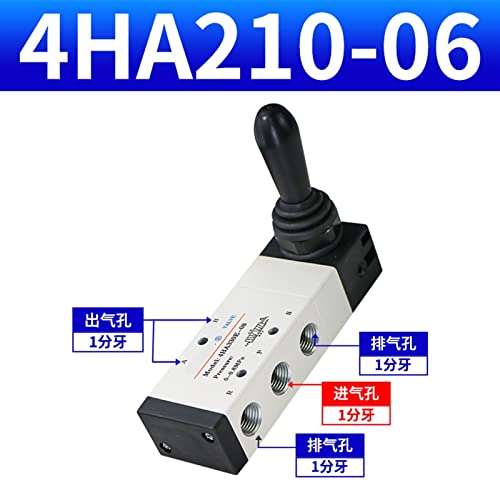 Válvula manual 4HA210-06 neumática de 5/3 vías y control de aire para cilindros 3