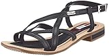 Weicher Gehcomfort s.Oliver Damen 5-5-28120-24 Römersandalen, Schwarz (Black 001), 39
