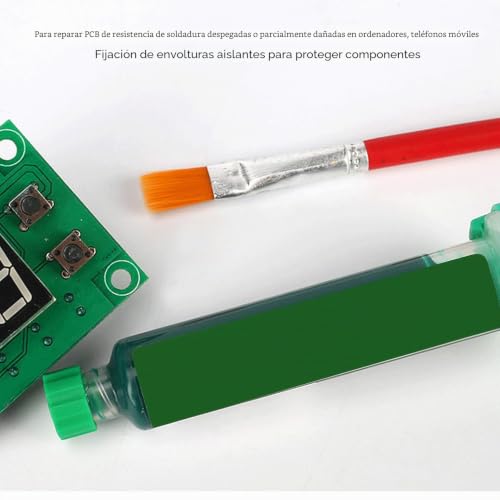 Miniatura 6 de Yumili Tinta Para Máscara De Soldadura, 6 Piezas Tinta De Máscara De Soldadura De Curado Con Luz Uv, 10cc Tinta Resistente A Soldadura Con Jeringas Para Pcb Bga Reparación De Placas De Circuito
