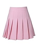 Women Girls high Waisted Pleated Skater Tennis School Skirt Uniform Skirts with Lining Shorts