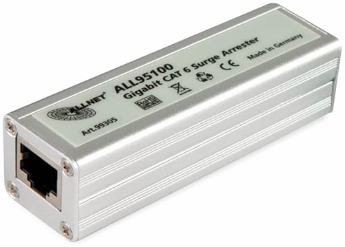 ALLNET ALL95100 Protection Contre Les surtensions et la Foudre, catégorie 6/ADSL/VDSL/ISDN, 2 connecteurs RJ-45