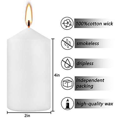 Tlnfhrpi XANZCKN52 2X4 High White Pillar Candles, Set Of 20, Unscented. Bulk Buy. Ideal thumb #6