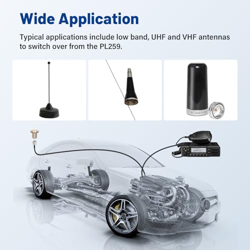 Conector Anina NMO a UHF Hembra SO-239 para antena móvil miniatura 3