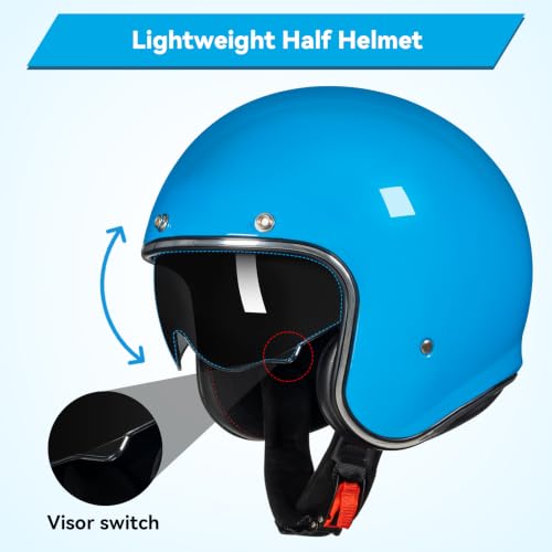 Helmelkin Retro 3/4 Open Face Helmet