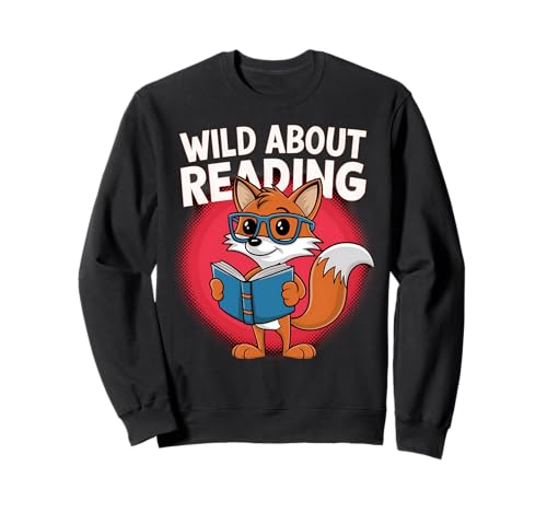 Pasión por leer lindo diseño de zorro amante de los libros Sudadera