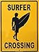 None Brand Surfer Crossing Blechschild Retro Metall Wanddekor Tin Zeichen Vintage Plaque Wandaufkleber Geschenk Yard Bar Pub Cafe Home Decor