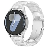 Resin Bands Compatible with Samsung Galaxy Watch 7 FE 6 5 40mm 44mm/Pro 45mm,Galaxy Watch 4 40/44mm,Galaxy Active 2 40/44mm,20mm Band for Galaxy Watch 6 4 Classic 42mm 43mm 46/47mm Watch 3 41mm Women