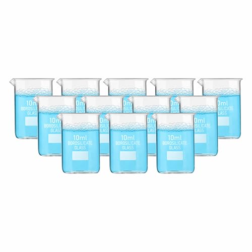 Image of VVS Borosilicate Glass Beaker 10ml pack of 12 of For School College, Lab Laboratry and professional use
