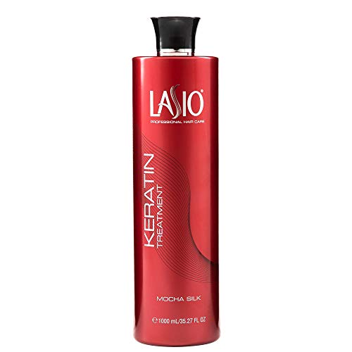 Lasio Keratin Treatment Mocha Silk 35.27 Fl. Oz. | Achieve hydrated frizz-free hair | Infused with Cacao Oil | Tames coarse curly hair | Reduce 90% of curls for 2b - 4c hair| Fume Free
