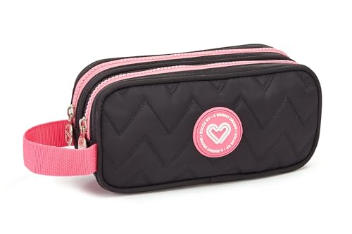 Estojo Duplo Escolar Feminino PRETO