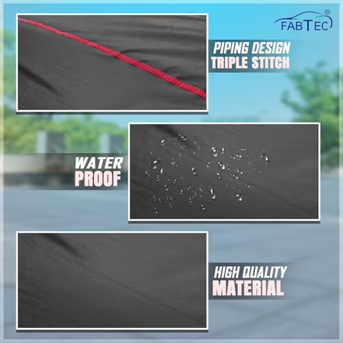 FABTEC Waterproof Car Cover for Maruti Ciaz, Grey - Image 5