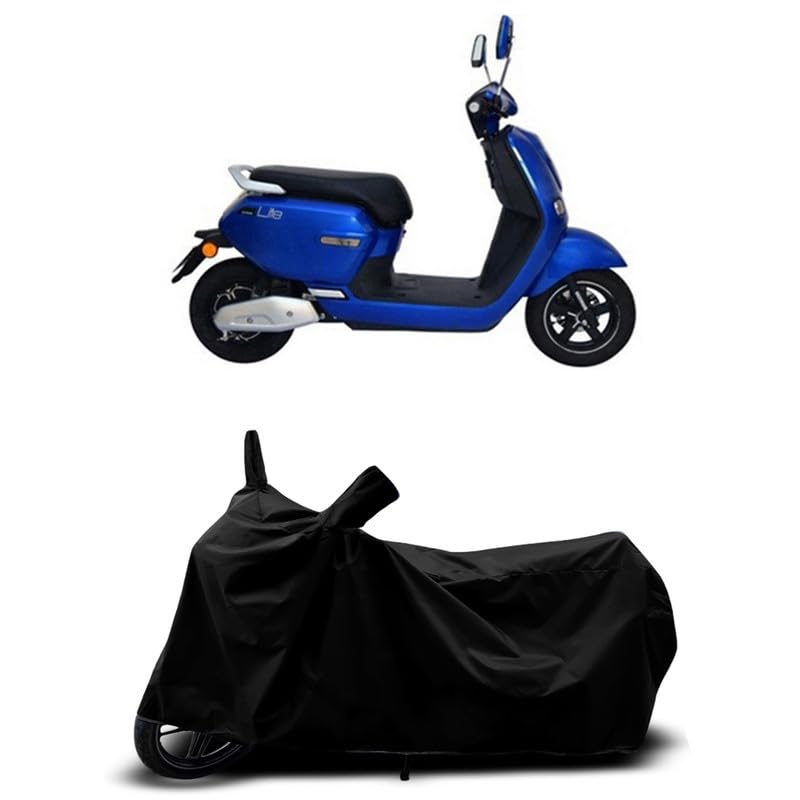 Image of DUFFEL-All Two Wheeler Bike /Scooty Body Cover Used for Okinawa Lite Heat Protectio /Water Resistance /UV-Rays /Birds Dropping /Scratchproof /Dust Proof /Waterproof All Variants [Black]