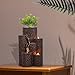 Greyhoo Indoor Water Fountain 3 Tier Column Tabletop Fountain Relaxation Min Waterfall for Room Decoration