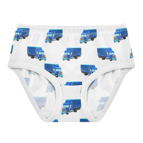 Cartoon Blue Trucks Panties for Girl Girls Underwear Toddler Cotton Bright Kids Undies Briefs 2t