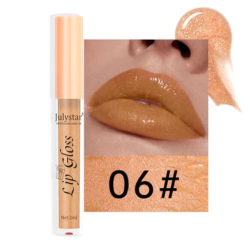 8-Color Pearlescent Lip Gloss Set - INTEROOKIE Make-up Lips for Shimmering Lips and Blushing Cheeks (6) - Image 3