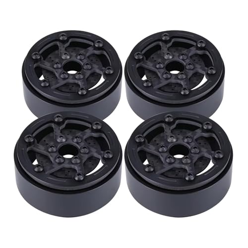 Jantes 1.9 Beadlock Carbone Antidérapantes avec Disques Frein pour RC TRX4