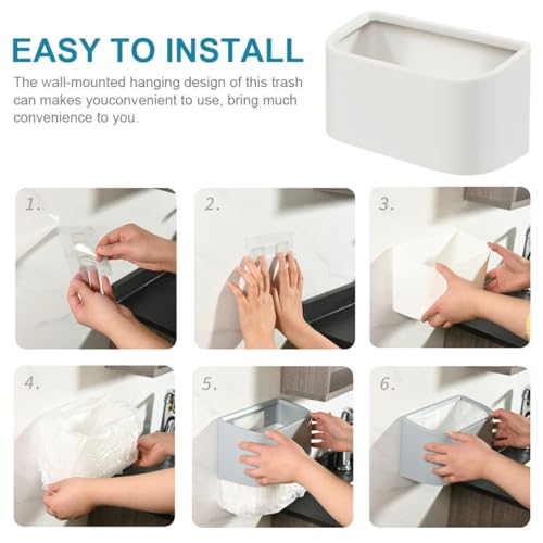 Caneca colgante de pared para cocina blanca plástico miniatura 3