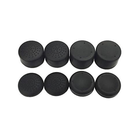 Pack of 8 pcs Analog Controller Gamepad Raised Antislip Thumb Stick Grips Thumbsticks Joystick Cap Cover for PS4, PS3, Xbox 360, Wii U, PS2 Controller (Black) Cover