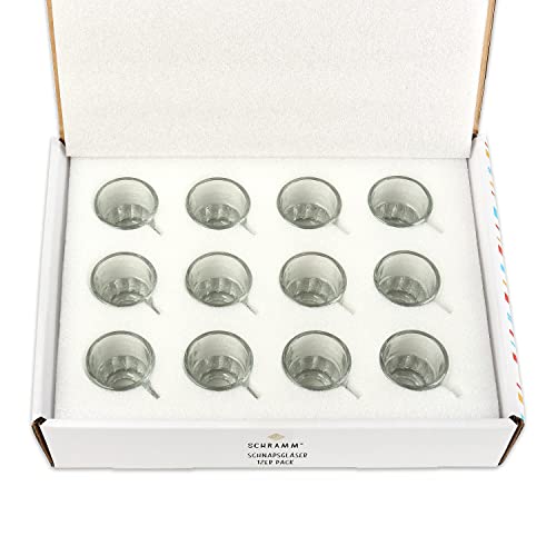 Schnapsgläser 12er Set mit Henkel für Schnaps und Shots