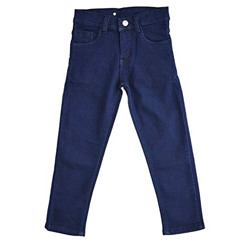 Toffee and Candy | Kidswear | Breathable and Stretchable | Classic Solid Design Navy Blue Boys Jeans | Age Group - 2-16 Years