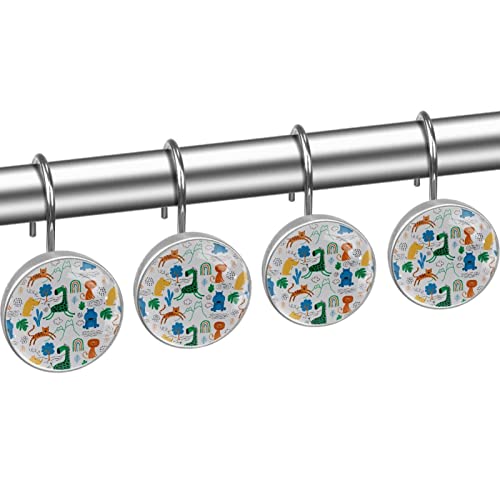 Crochets pour rideau de douche en acier inoxydable anti-rouille glisse fluide lot de 12 - 3