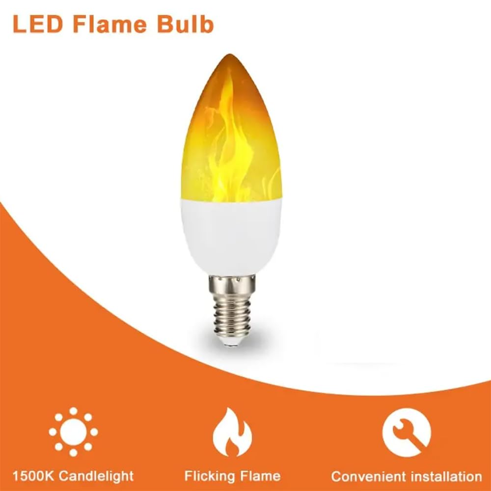 4Pz E14 110V 220V LED Lampadina Fiamma Partito Fiamma Effetto Luce Simulazione Fuoco Luce Giardino Decorazione Tremolante Lampada