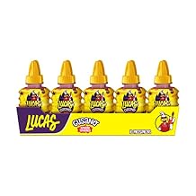 Lucas Gusano Fruity Tamarind Flavored Liquid Candy, 1.26oz - 10 Pieces Pack for Treats, Fruit, Snack, Parties, Pinatas