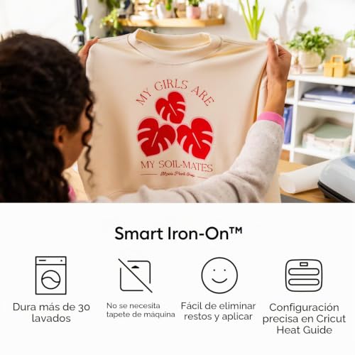 Miniatura 2 de Cricut Joy Smart Vinilo Textil Negro - Rollo Htv Termoadhesivo Para Camisetas - 30.5 Cm X 1.8 M