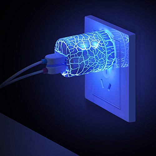 Momen Usb Wall Charger Block 2Pack Dual Port Wall Charger With Blue Led Night Light For Iphone 14 13 12 11 Pro Max 10 Se X Xs 8 Plus Samsung Galaxy Lg Htc And More, Wall Charger 5V/2.1A #TOP1