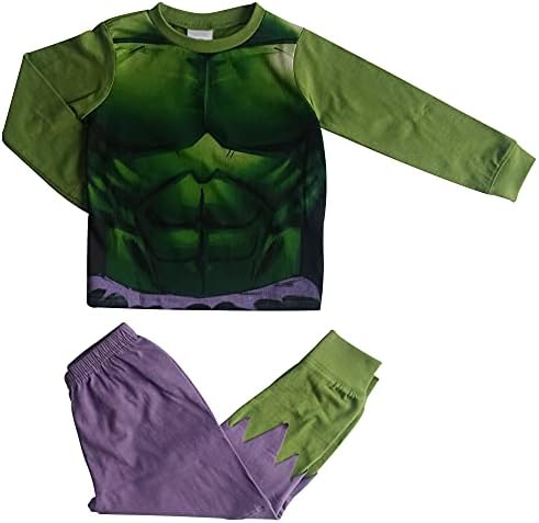 Marvel Boys Hulk Pyjamas, Green, Size 2-8 Years