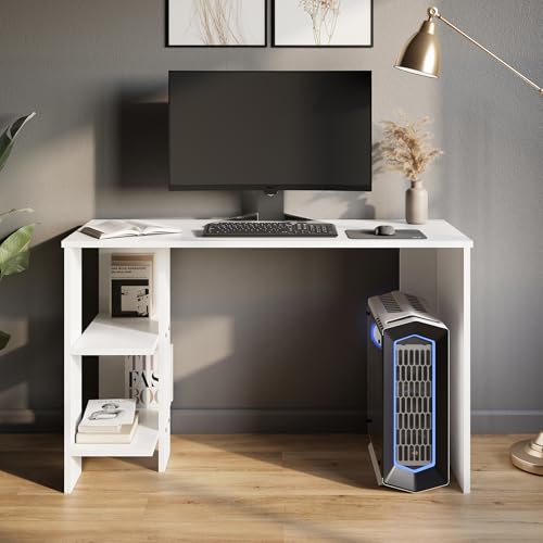 FURLAY Aero White Study Table, 100 x 50 x 77 cm - Image 3