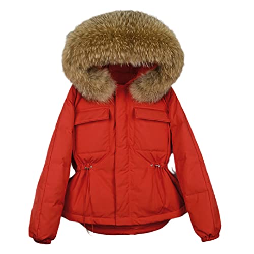 Doudoune en duvet de canard 90% et capuche fourrure Black Fur1