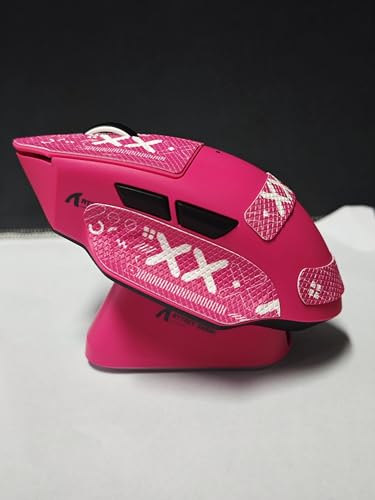 Image of ATTACK SHARK V6 Wireless Gaming Mouse with RGB Charging Dock, 25K DPI PAW3311 Sensor, 1K Polling Tri-Mode PC Mice, 500mAh Battery, Cloud-Based AI Driver for Win /Mac, Red & Tape