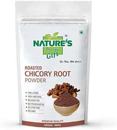 NATURE'S Precious Gift Roasted Chicory Root Powder | Chicory Coffee Blend Alternative | Herbal Beverage Mix | Fine Ground Powder for Brewing & Instant Drink Preparation (NG-CC-250 g)