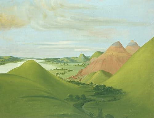 Toile George Catlin Iron Bluff peinture haute définition