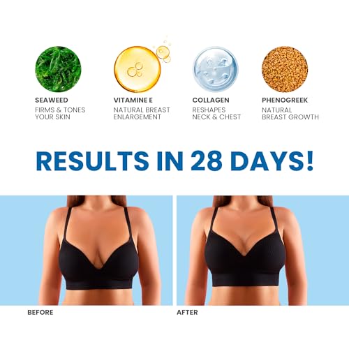 Bruststraffunkesscreme Forte mit Collagen & Bockshornklee Straffung, Vergrößerung Creme für Brust Hals Dekolleté 500 ml Brustvergrößerung Creme bh Creme Breast Reshape