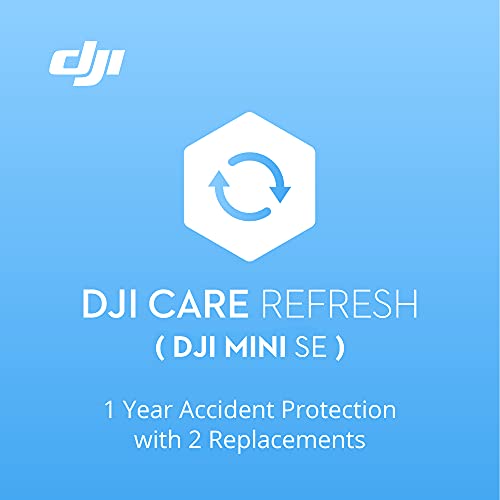 DJI Care Refresh pour DJI Mini SE (Plan d'un an) 2 remplacements Rapides sur 1 an, Couvrant Les dégâts d'eau, Les collisions et Les pertes.