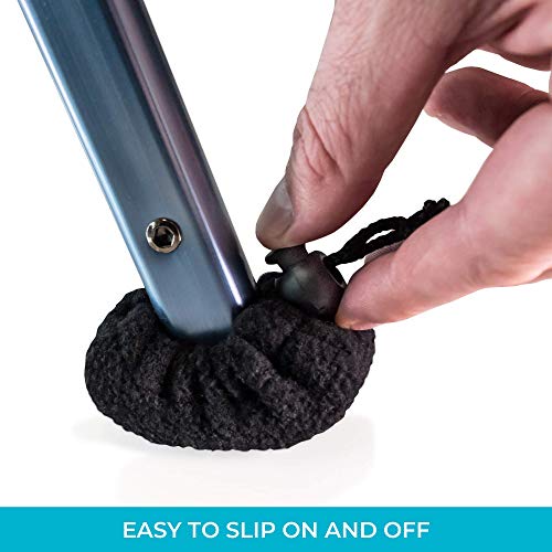 Stander Ski Glide Sock Covers, Skid Covers For Indoors With Drawstring Closure, Walker Foot Pad Accessory, Compatible With The Ez Fold-N-Go Walker And The Able Life Space Saver Walker, Set Of 2 #TOP3