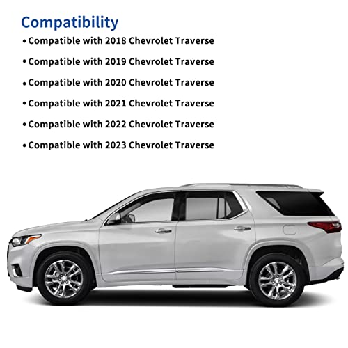 Oedro Floor Mats Compatible With 2018-2023 Chevrolet Traverse With 2Nd Row Bucket Seats, Unique Black Tpe All-Weather Guard, Includes 1St, 2Nd And 3Nd Row Full Set Liners #TOP1