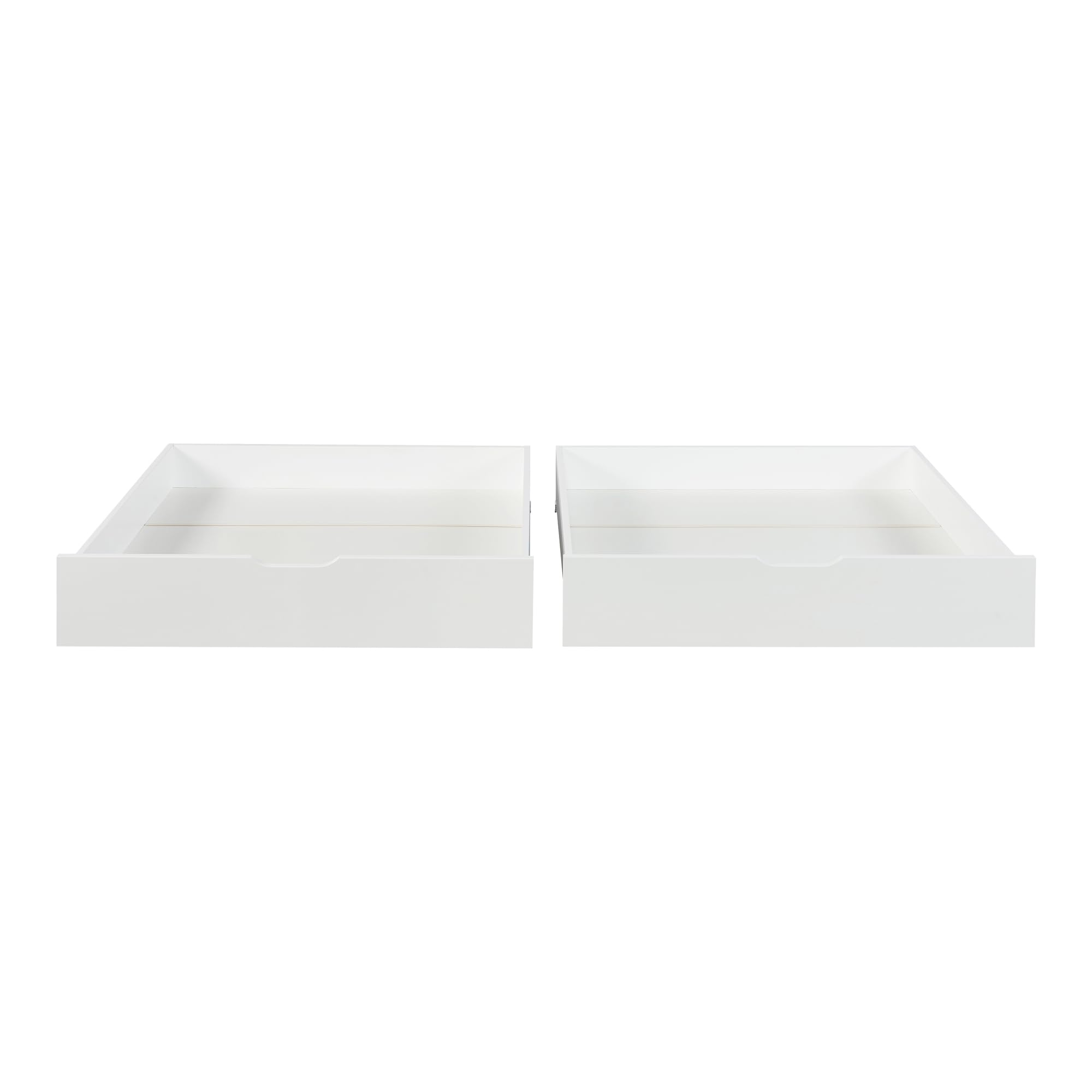 [en.casa] Set di 2 Cassetti Sottoletto Contenitori a 4 Rotelle Cassetti Biancheria da Letto Cassettoni da Stoccaggio Salvaspazio 97,5 x 92 x 22 cm Bianco