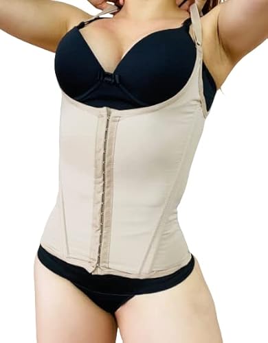 Cinta Modeladora 8 Barbatanas Colete Com Alça Para Postura (Bege, 50)