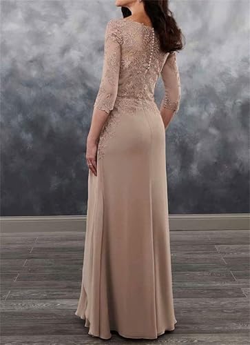 Laces Appliques Mother of The Bride Dresses 3/4 Sleeve Elegant Mother of The Groom Dress for Wedding Guest2